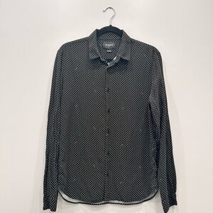 The Kooples Black and white Button Down Shirt with logo print